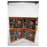 LOT OF 4 BLACK & DECKER 7AMP 1/2" DRILL/DRIVERS