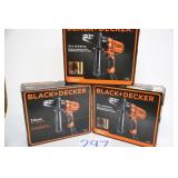 LOT OF 3 BLACK & DECKER 7AMP 1/2' DRILL/DRIVERS