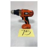 BLACK & DECKER 12V CORDLESS DRILL ONLY-NO BATTERY