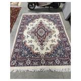 BEIGE PRINT ORIENTAL RUG