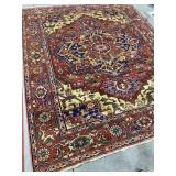 RED PRINT ORIENTAL RUG 10ft x 8ft