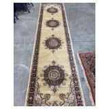 BEIGE PRINT ORIENTAL RUNNER RUG
