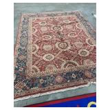 RED PRINT ORIENTAL RUG - AS IS