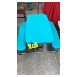 KIDS TEAL COLOR LIFETIME FOLDING PICNIC TABLE