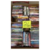 2 BOXES OF DVDS