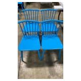 LOT OF 4 NEW KIDS HEAVY METAL BLUE CHAIRS