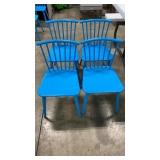 LOT OF 4 NEW KIDS HEAVY METAL BLUE CHAIRS