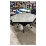 SUNBRELLA TILE TOP PATIO TABLE - AS IS