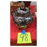 DECORATOR URN W/ LID