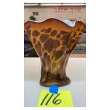 ART GLASS SPOTTED DESIGN VASE