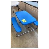 LIFETIME KIDS FOLDING BLUE PICNIC TABLE