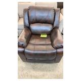 HOME MERIDIAN BROWN LEATHER RECLINER