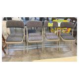 LOT OF 4 PADDED FOLDING CHAIRS