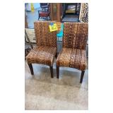 LOT OF 2 POTTERY BARN SEAGRASS DINING CHAIRS
