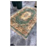 WOOL ORIENTAL RUG W/ FRINGE