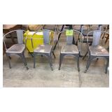 LOT OF 4 INDUSTRIAL STYLE STACKING CHAIRS