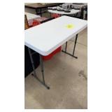 LIFETIME 4FT ADJUSTABLE HEIGHT FOLDING TABLE