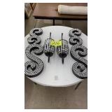 LOT OF 4 BEDAZZLED WALL DECOR