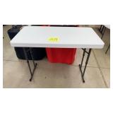 LIFETIME 4FT ADJUSTABLE HEIGHT FOLDING TABLE