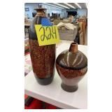LOT OF 2 DECORATOR VASES