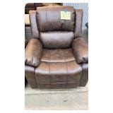 HOME MERIDIAN BROWN LEATHER RECLINER