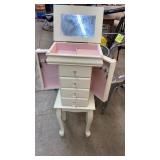 WHITE JEWELRY CABINET