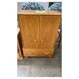 HANDMADE OAK 2 DOOR KIDS CABINET