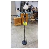 BLACK 3 LIGHT FLOOR LAMP