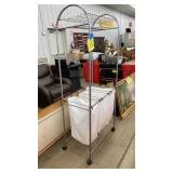 6FT TALL LAUNDRY SORTER W/ RACK
