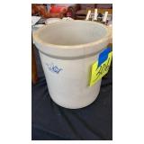 OLD #4 CROCK W/ DISHES INSIDE