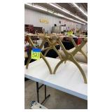 LOT OF 2 GOLD FOLDING TRAY STANDS