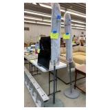 OUTDOOR PATIO UMBRELLA W/ METAL STAND & COVER