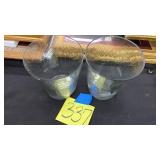 LOT OF 2 NEW NAPA HOME & GARDEN GLASS VASES