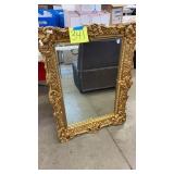 GOLD FRAMED ORNATE WALL MIRROR
