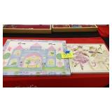 SET OF 2 PRINCESS CANVAS WALL ART