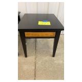 BLACK WOOD END TABLE