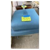 LOT OF 2 BLUE PATIO CUSHIONS