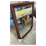 WOOD FRAMED WALL MIRROR