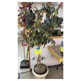 FAUX TREE IN RESIN URN
