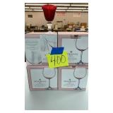 4 BOXES OF MERIDIAN BLUSH BALLOON GOBLETS