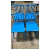 LOT OF 4 NEW KIDS HEAVY METAL BLUE CHAIRS