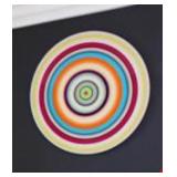 30" ROUND COLORFUL WALL ART