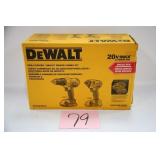 DEWALT 20V DRILL/DRIVER / IMPACT DRIVER COMBO KIT