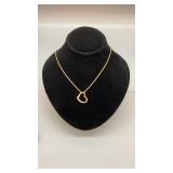 14K GOLD NECKLACE W/ 14K GOLD HEART PENDANT 14K GOLD NECKLACE W/ 14K GOLD HEART PENDANT