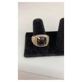 STERLING SILVER MENS RING W/ DIAMONDS SIZE 10 STERLING SILVER MENS RING W/ DIAMONDS SIZE 10
