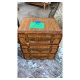 WICKER STORAGE 3 DRAWER END TABLE WICKER STORAGE 3 DRAWER END TABLE