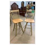 LOT OF 2 CANADEL SWIVEL BAR STOOLS LOT OF 2 CANADEL SWIVEL BAR STOOLS