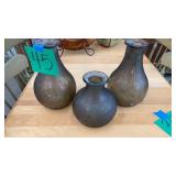 LOT OF 3 NAPA HOME & GARDEN GLASS DECOR URNS LOT OF 3 NAPA HOME & GARDEN GLASS DECOR URNS