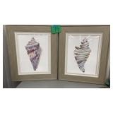 LOT OF 2 SHELL FRAMED PICTURES LOT OF 2 SHELL FRAMED PICTURES