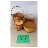 LOT OF 4 LONGABERGER BASKETS LOT OF 4 LONGABERGER BASKETS